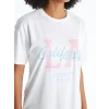 XSIDE ACTIVE Beyaz Bisiklet Yaka Baskılı Kısa Kollu Kadın Spor Tişört
