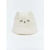 LCW baby Ekru 3 Boyutlu Kız Bebek Bucket Şapka