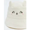 LCW baby Ekru 3 Boyutlu Kız Bebek Bucket Şapka