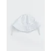 LCW baby Ekru Çiçek Nakışlı Kız Bebek Bucket Şapka