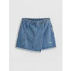 LCW Kids İndigo Yırtık Detaylı Kız Çocuk Şort Etek