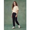LCW Kids Siyah Kız Çocuk Soft Touch Jogger Eşofman Altı