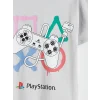 LCW Kids Gri Bisiklet Yaka PlayStation Baskılı Erkek Çocuk Tişört