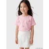 LCW Kids Pembe Fiyonk Baskılı Taşlı Kız Çocuk Tişört