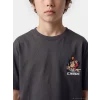 LCW Kids Antrasit Nostaljik Maymun Baskılı Erkek Çocuk Tişört