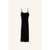 Defacto H6454AXBK81 Siyah Bodycon Vücudu Saran Maxi Elbise