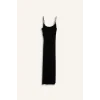 Defacto H6454AXBK81 Siyah Bodycon Vücudu Saran Maxi Elbise