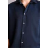 Defacto H0767AXNV175 Lacivert REGULAR FIT Akışkan Kumaş Gömlek