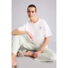 Defacto H2021AXGN1139 Yeşil Pijama Takımı Üst Kareli Alt