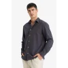 Defacto E7741AXAR191 Antrasit REGULAR FIT %100 Pamuk Gömlek