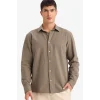 Defacto E7741AXKH403 Haki REGULAR FIT %100 Pamuk Gömlek