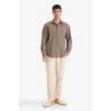 Defacto E7741AXKH403 Haki REGULAR FIT %100 Pamuk Gömlek