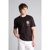 Defacto G5581AXBN337 Kahve REGULAR FIT %100 Pamuk Baskılı Tişört