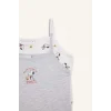 Defacto H0181A8WT34 Beyaz Snoopy Hayvan Desenli 2li Atlet Kız Çocuk