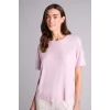 Defacto G4618AXPR336 Mor Pijama Takımı Üst Desenli Alt