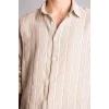 Defacto F8607AXBG766 Bej %100 Pamuk Boxy Fit Gömlek