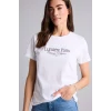 Defacto H2141AXWT79 Beyaz Relax Fıt Bisiklet Yaka Baskılı Kısa Kollu Tişört