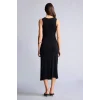 Defacto H7427AXBK81 Siyah Bodycon Vücudu Saran Midi Elbise