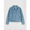 LCW Kids Mavi Taşlı Kız Çocuk Jean Ceket
