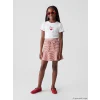 LCW Kids Beyaz Nakışlı Kız Çocuk Fitilli Tişört ve Etek