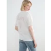 LCW Vision Beyaz Baskılı Oversize Kadın Tişört