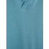 LCW Kids İndigo Polo Yaka Şerit Detaylı Erkek Çocuk Tişört