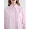 LCW Modest Pembe Çizgili Kadın Gömlek Tunik