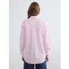 LCW Modest Pembe Çizgili Kadın Gömlek Tunik