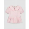 LCW Kids Pembe Bebe Yaka Kız Çocuk Gömlek
