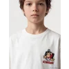 LCW Kids Beyaz Nostaljik Maymun Baskılı Unisex Çocuk Tişört