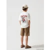 LCW Kids Beyaz Nostaljik Maymun Baskılı Unisex Çocuk Tişört