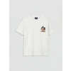LCW Kids Beyaz Nostaljik Maymun Baskılı Unisex Çocuk Tişört