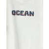 LCW Kids Beyaz Bisiklet Yaka Baskılı Erkek Çocuk Tişört
