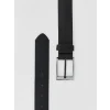 LCW ACCESSORIES Siyah Deri Görünümlü Metal Tokalı Erkek Kemer