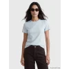 LCW Vision Mavi Bisiklet Yaka Kadın Crop