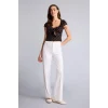 Defacto H1921AXWT84 Beyaz Wıde Leg Normal Bel Düz Paça Pantolon