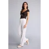 Defacto H1921AXWT84 Beyaz Wıde Leg Normal Bel Düz Paça Pantolon