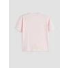 LCW Comfort Pembe Bisiklet Yaka Çiçek Baskılı Kadın Tişört
