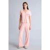 Defacto H3781AXPN113 Pembe Regular Fıt Kısa Kollu 2li Takım