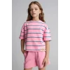 Defacto H7876A8PN82 Pembe Sweatshirt Kumaşı 2li Takım Kız Çocuk
