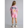 Defacto H7876A8PN82 Pembe Sweatshirt Kumaşı 2li Takım Kız Çocuk