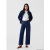 LCW EVERYDAY İndigo Gömlek Yaka Oversize Kadın Jean Ceket