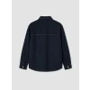 LCW EVERYDAY İndigo Gömlek Yaka Oversize Kadın Jean Ceket