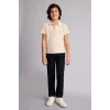 Defacto G7091A8ER233 Ekru Polo Tişört Gabardin Pantolon 2li Takım Erkek Çocuk