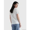 LCW Comfort Beyaz Bisiklet Yaka Baskılı Kadın Tişört