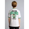 Defacto H2899A8WT34 Beyaz %100 Pamuk NBA Boston Celtıcs New Regular Fıt Bisiklet Yaka Kısa Kollu Tişört Erkek Çocuk