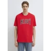 Mavi 0611711-70467 Mavi Logo Baskılı Kırmızı Tişört