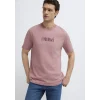 Mavi 0612936-70948 Mavi Logo Baskılı Pembe Tişört