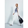 Defacto F5024AXWT32 Beyaz Wıde Leg Cepli Yüksek Bel Standart Boy Keten Karışımlı Pantolon