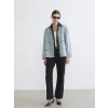 LCWAIKIKI Classic İndigo Gömlek Yaka Oversize Kadın Jean Ceket